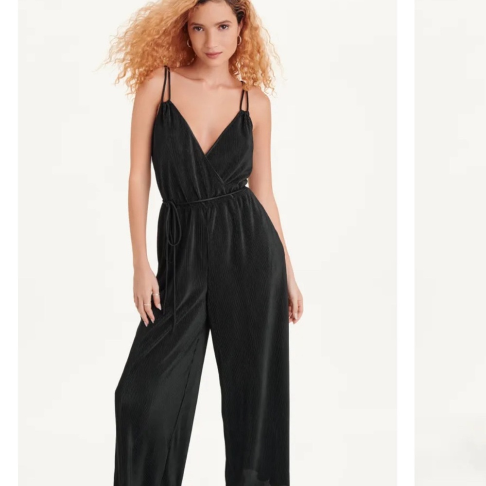 Black ribbed jumpsuit